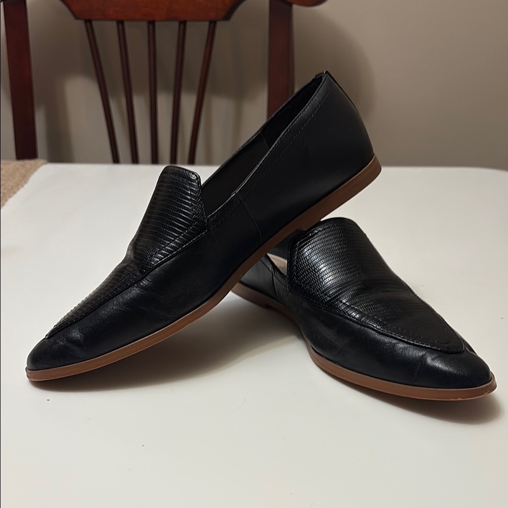 Vince Camuto Black Leather Loafers
